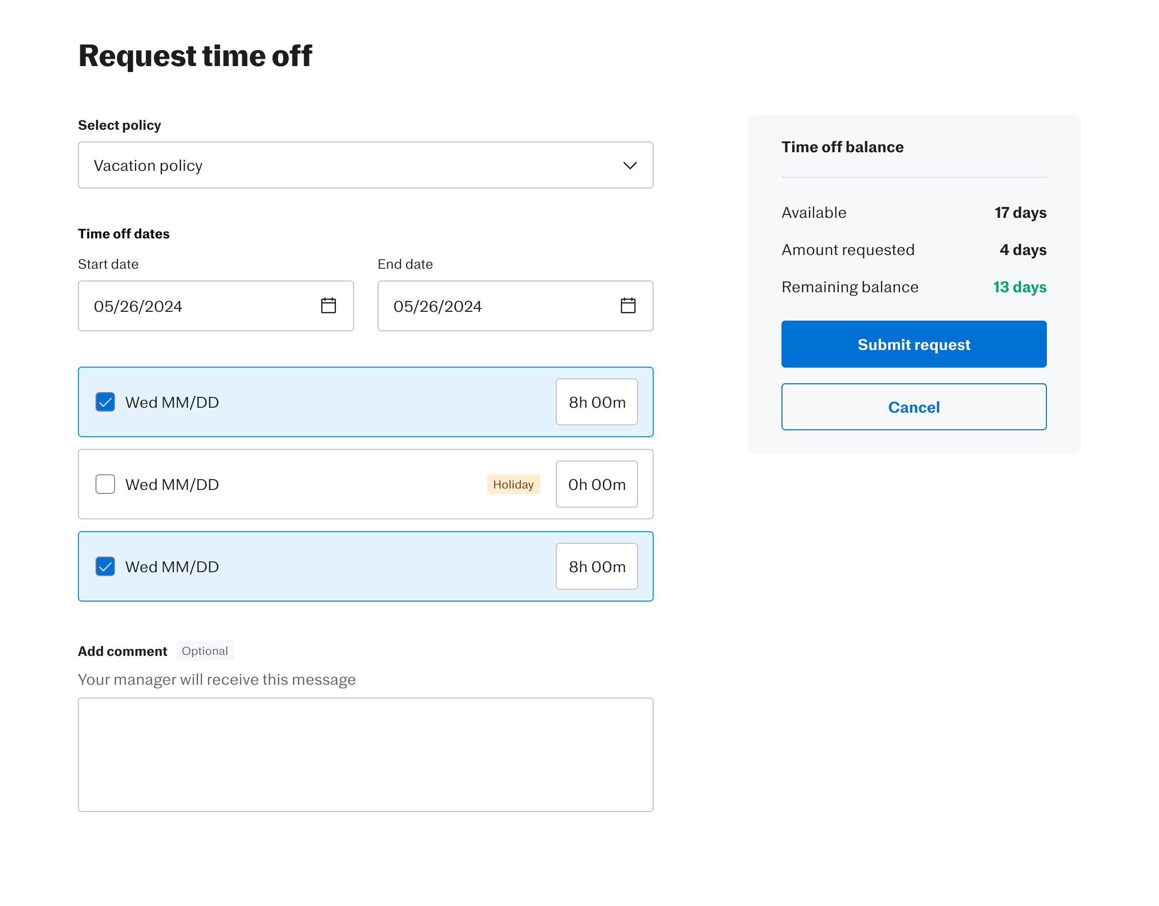 PEO EE Time off request filled.png